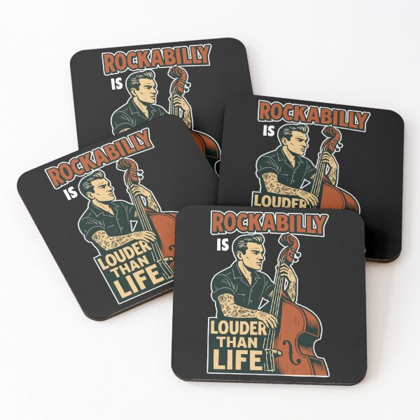 Item preview, Rockabilly Double Bass: 50s Musician & Tattoo Art designed and sold by Pineapple-Tree.