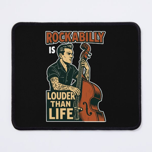 Item preview, Rockabilly Double Bass: 50s Musician & Tattoo Art designed and sold by Pineapple-Tree.