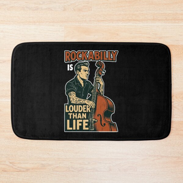 Item preview, Rockabilly Double Bass: 50s Musician & Tattoo Art designed and sold by Pineapple-Tree.
