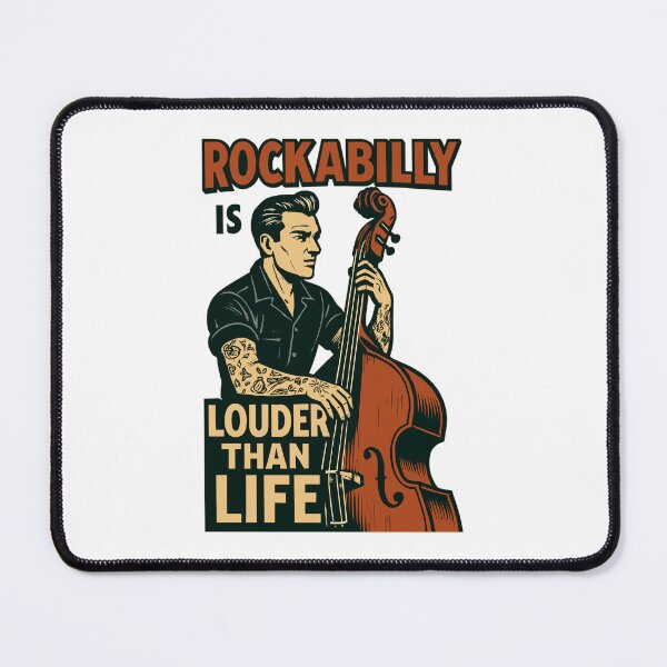 Item preview, Rockabilly Double Bass: 50s Musician & Tattoo Art designed and sold by Pineapple-Tree.