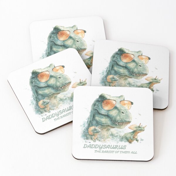 Item preview, Daddysaurus The Rarest Of Them All Funny Watercolor Dino Dad designed and sold by BoxofMoments.