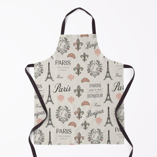 Item preview, Elegant Parisian Seamless Pattern – Eiffel Tower, Fleur de Lis & Vintage French Typography designed and sold by Midnight Veil Designs.