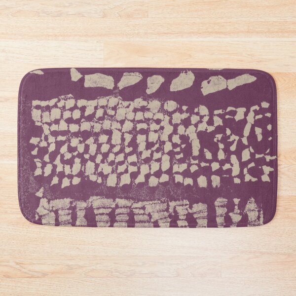 Item preview, Three Grains Textured Monoprint - Beet + Dove designed and sold by Irene Estelle.