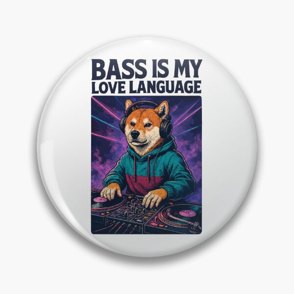 Item preview, Shiba Inu DJ – Bass Is My Love Language designed and sold by Pineapple-Tree.