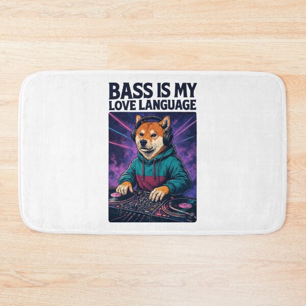 Item preview, Shiba Inu DJ – Bass Is My Love Language designed and sold by Pineapple-Tree.