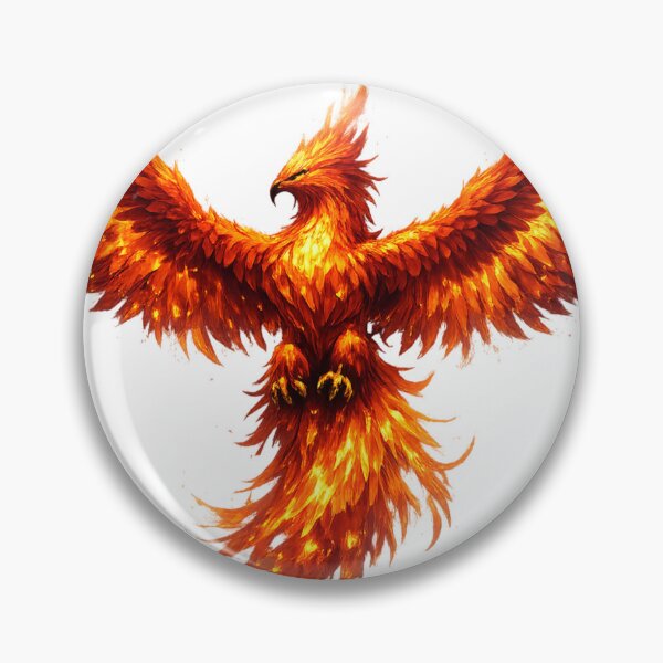 Item preview, Blazing Phoenix – Majestic Firebird with Outstretched Wings Design designed and sold by RolMerch.