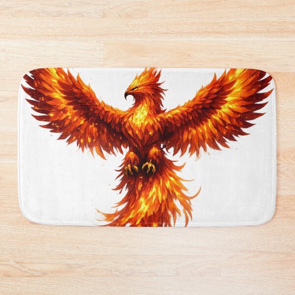 Item preview, Blazing Phoenix – Majestic Firebird with Outstretched Wings Design designed and sold by RolMerch.