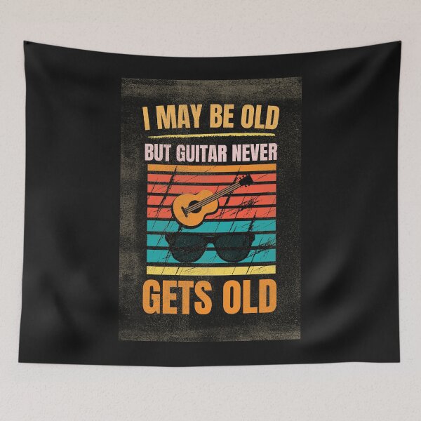 Item preview, I May Be Old But Guitar Never Gets Old Vintage Guitar Lover Retro Design designed and sold by Joyful-Pixel.