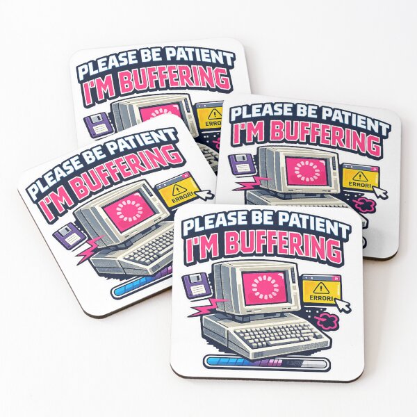 Item preview, Please Be Patient I’m Buffering Y2K Retro Tech Design designed and sold by rocknrollstyles.