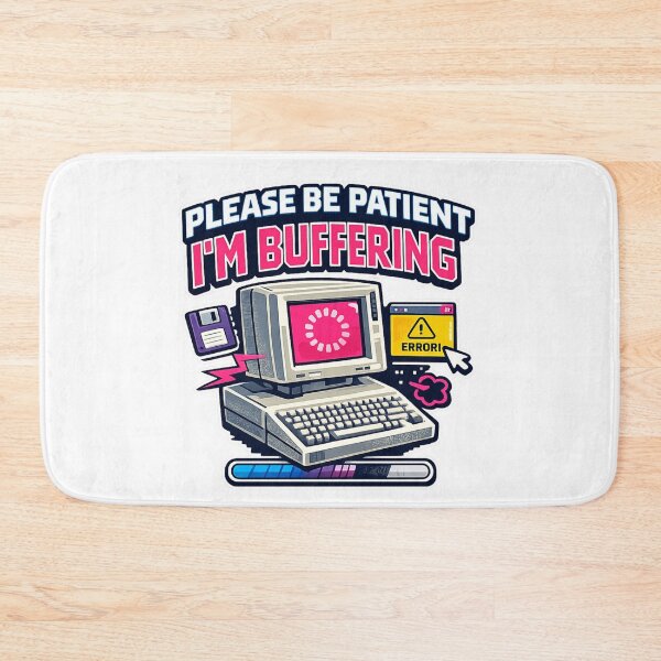Item preview, Please Be Patient I’m Buffering Y2K Retro Tech Design designed and sold by rocknrollstyles.