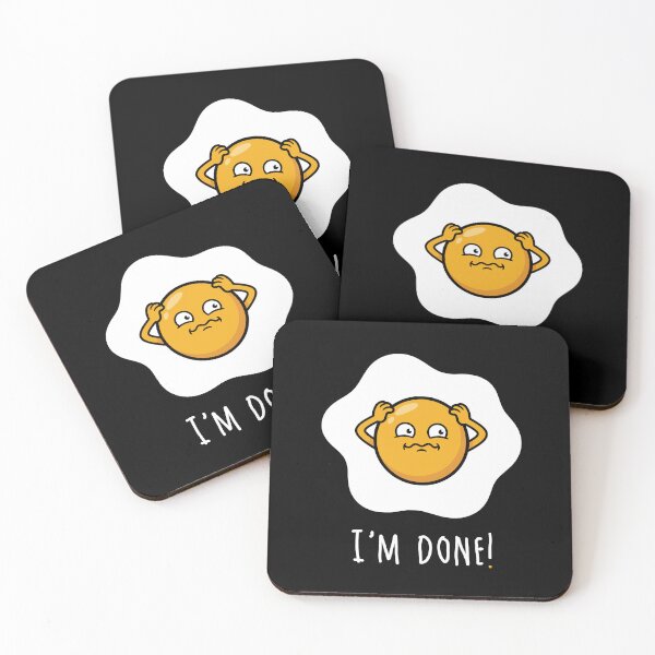 Item preview, Funny Egg Cartoon “I’m Done!” – Relatable Burnout Humor designed and sold by Ovitees.