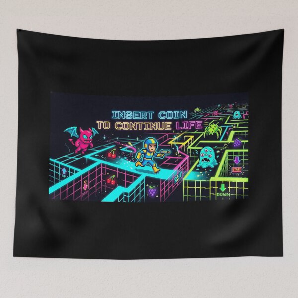 Item preview, Insert Coin To Continue Pixel Art designed and sold by Kate1art.