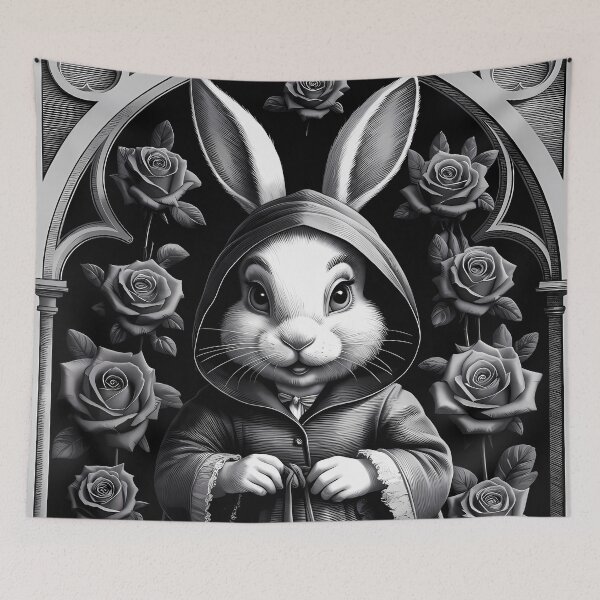 Item preview, Gothic Evil Easter Bunny Engraving Art designed and sold by Art-Arcade6.