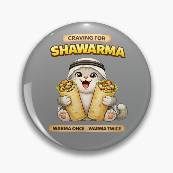 Item preview, Craving for Shawarma Cute Funny Cat Food Lover Meme designed and sold by Mindworx21.