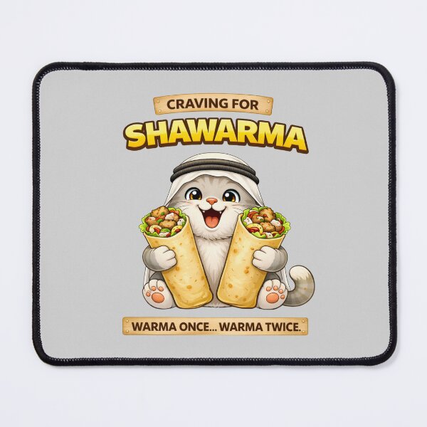 Item preview, Craving for Shawarma Cute Funny Cat Food Lover Meme designed and sold by Mindworx21.