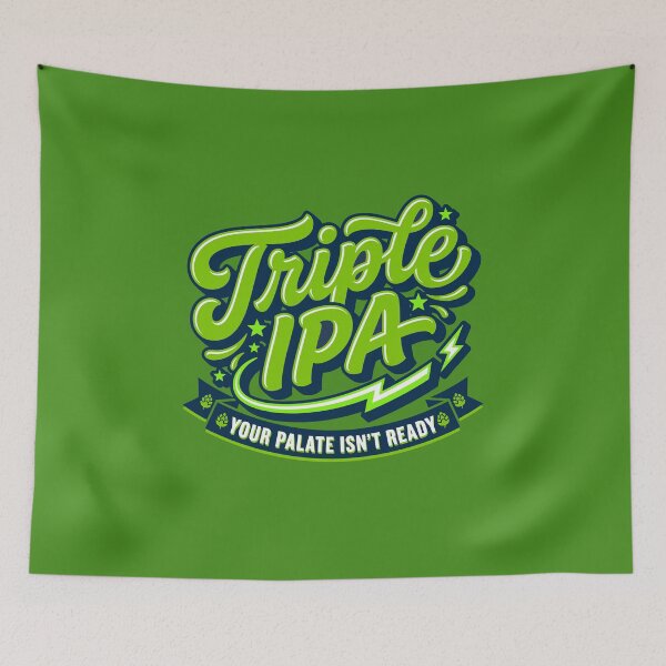 Item preview, Retro Triple IPA Hops Craft Beer Badge designed and sold by Cozy-Old-Pub.