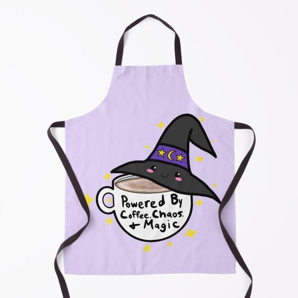 Item preview, Powered By Coffee Chaos Magic Witch Hat Cute Kawaii Witch Design designed and sold by Murrays Designs.