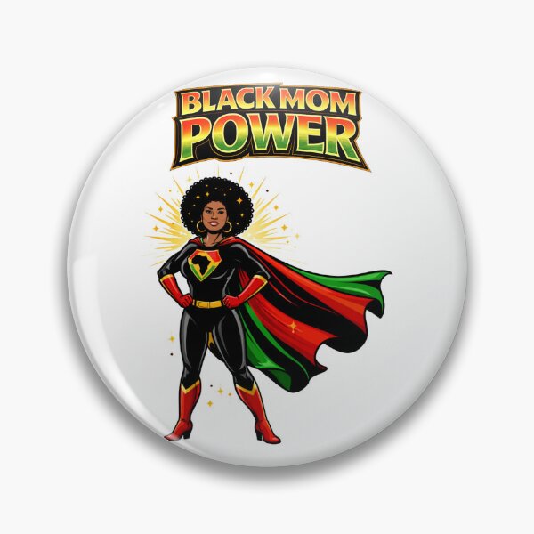 Item preview, Black Mom Power – Juneteenth Pride Strong Mother Afro Superhero Design designed and sold by ArtSpark Studio.