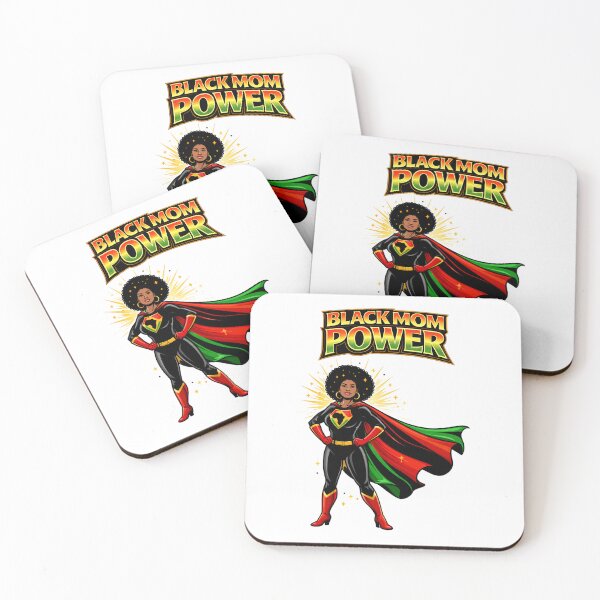 Item preview, Black Mom Power – Juneteenth Pride Strong Mother Afro Superhero Design designed and sold by ArtSpark Studio.