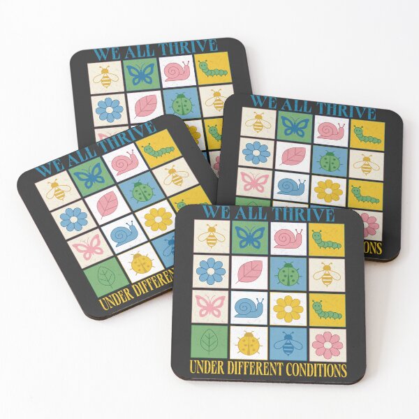 Item preview, We All Thrive Autism Awareness Message designed and sold by FreshVibe Prints.