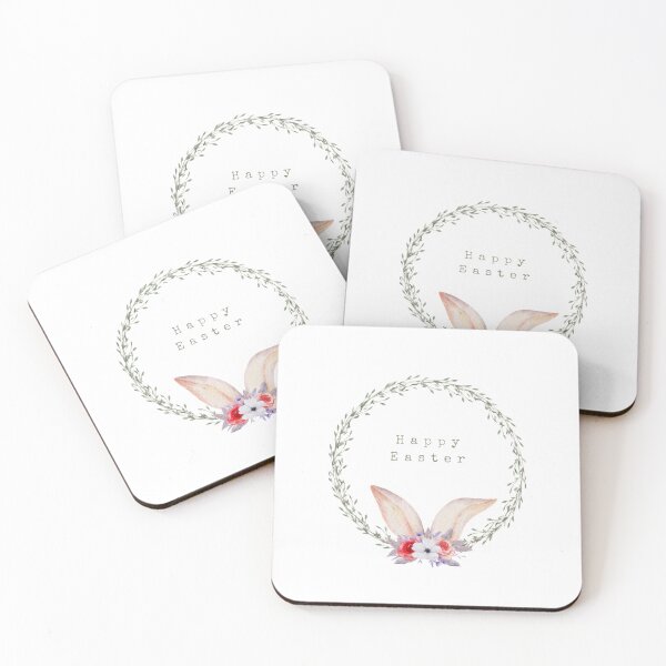 Item preview, Watercolor Floral Bunny Ears Easter Wreath – Aesthetic Cottagecore Spring Decor designed and sold by Artsy Corner.