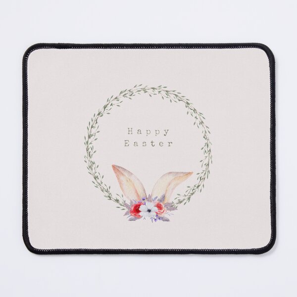 Item preview, Watercolor Floral Bunny Ears Easter Wreath – Aesthetic Cottagecore Spring Decor designed and sold by Artsy Corner.