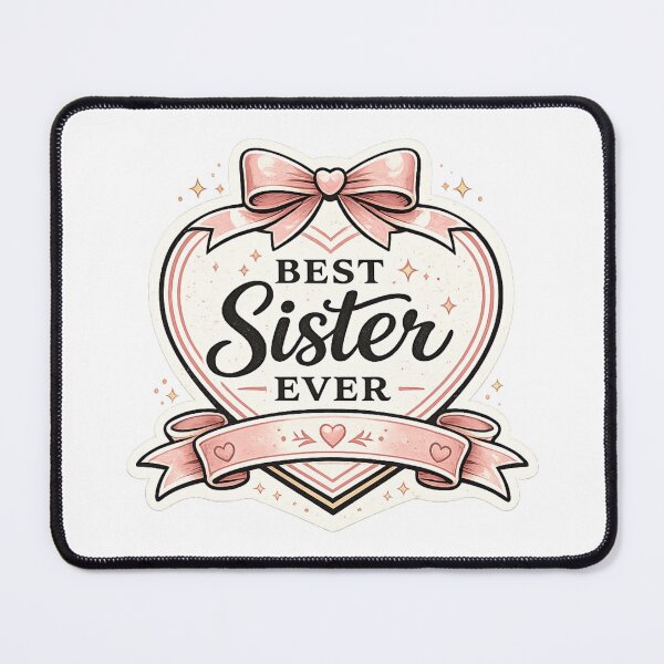 Item preview, Best Sister Ever Cute Bow Heart Sister Gift designed and sold by CLOUTKULT.