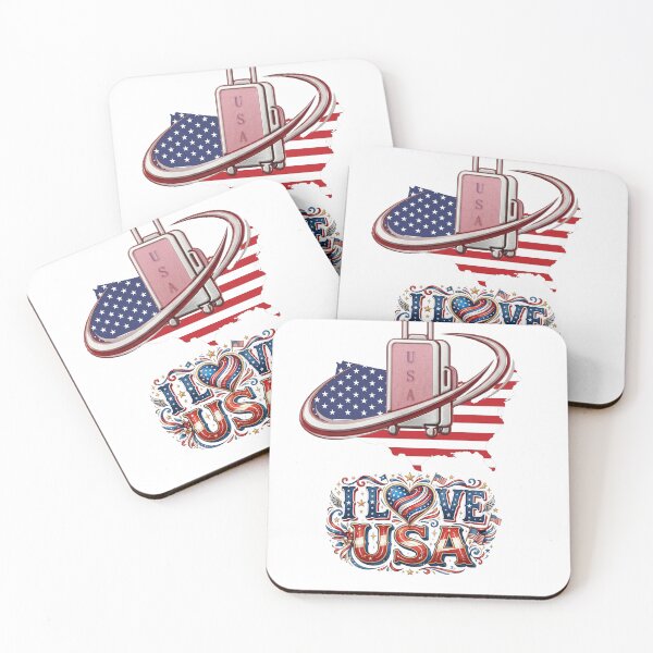 Item preview, I Love USA Travel Flag Luggage designed and sold by Krfto.