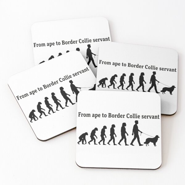 Item preview, Evolution of Man to Border Collie Servant – Funny Dog Owner Silhouette designed and sold by Basement Labs.