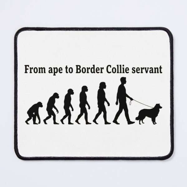 Item preview, Evolution of Man to Border Collie Servant – Funny Dog Owner Silhouette designed and sold by Basement Labs.