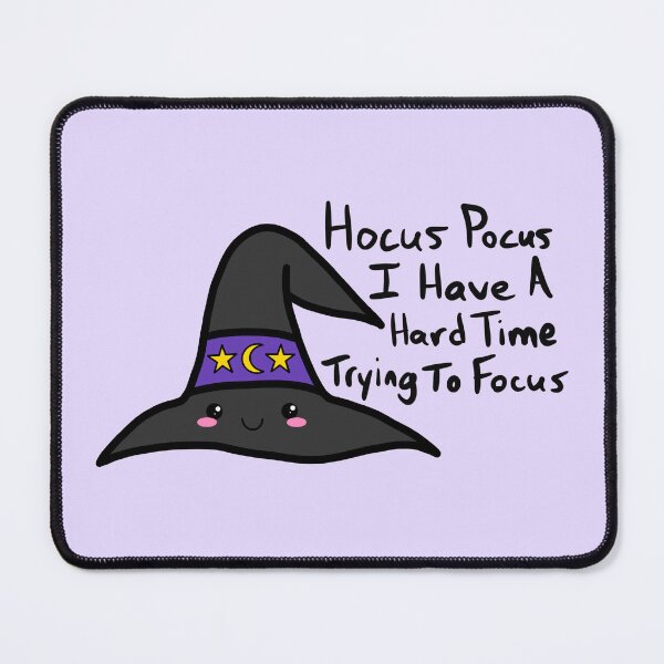 Item preview, Hocus Pocus I Have a Hard Time Trying To Focus Witch Hat Sticker – Cute ADHD Humor Witchy Kawaii Design designed and sold by Murrays Designs.