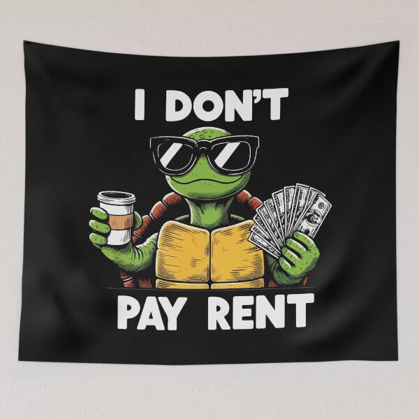 Item preview, I don't pay rent | White font version designed and sold by heptenart.
