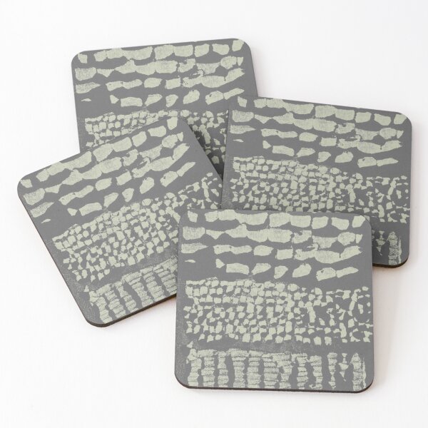 Item preview, Three Grains Textured Monoprint - Slate + Tea designed and sold by Irene Estelle.