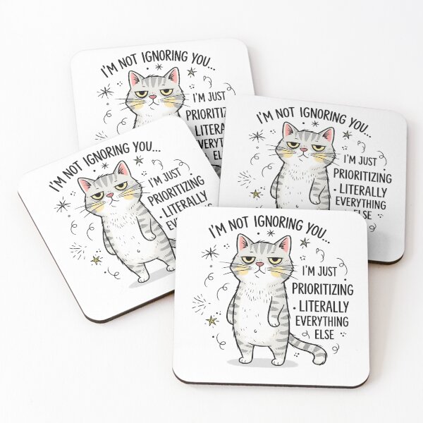 Item preview, Funny Cat, Sarcastic Quote "I'm not ignoring you"  designed and sold by CoolTShirtDesign.
