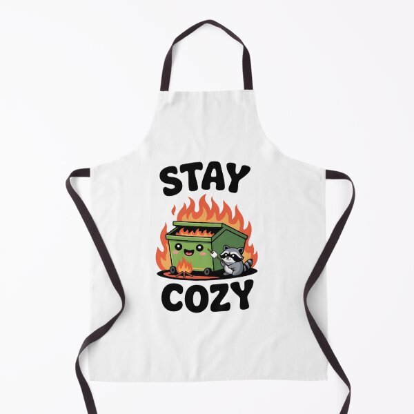 Item preview, Funny Dumpster Fire Stay Cozy Raccoon Meme Sticker designed and sold by Mr-wow.