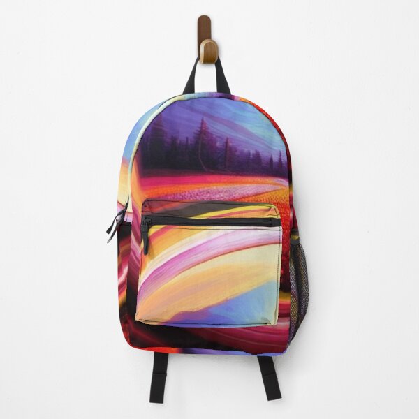 Item preview, Vibrant portal landscape with glowing sun and surreal colorful dream horizon designed and sold by FotoworldEdel.