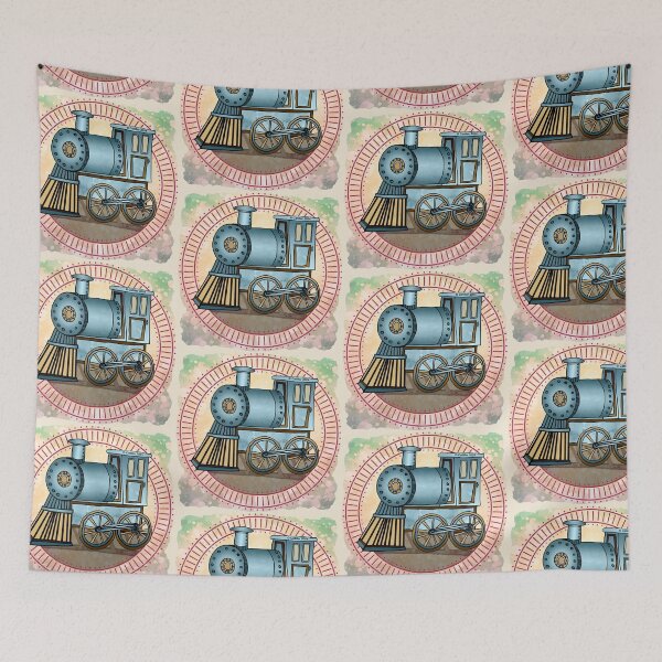 Item preview, Blue Railroad Train designed and sold by artmuvz.