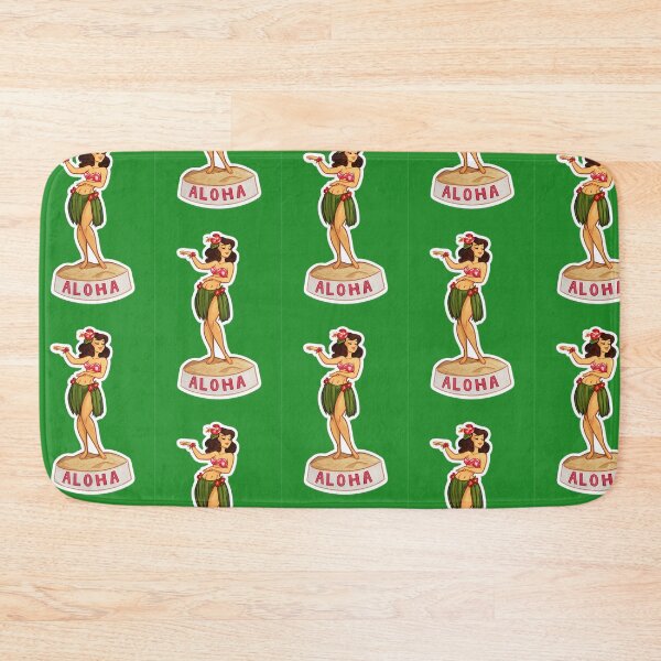 Item preview, Vintage Aloha Hula Girl Sticker – Retro Hawaiian Pin-Up Style designed and sold by PIXEL POP DESIGNS - Beyond the Norm!.