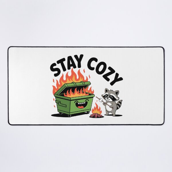 Item preview, Cute Raccoon Roasting Marshmallow Apocalyptic Humor Art designed and sold by Mr-wow.