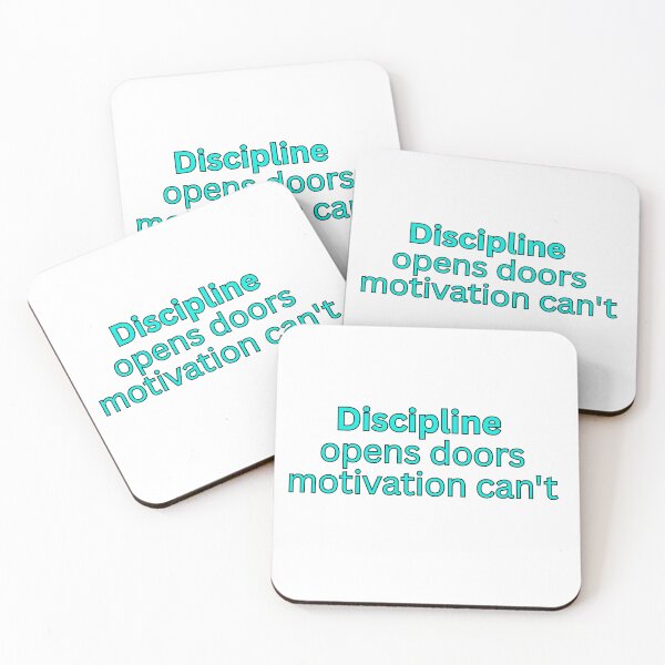 Artikelvorschau, Disziplin öffnet Türen, Motivation kann es nicht – Zitat entworfen und verkauft von Omer's store.