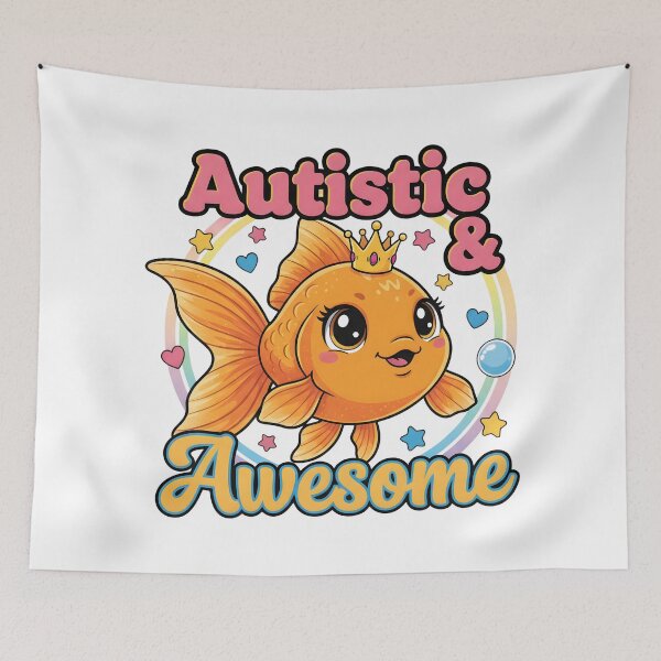 Item preview, Autistic & Awesome Goldfish – Kids Neurodiversity Design, Inclusive Classroom & Sensory Space Decor designed and sold by MindScience4You.