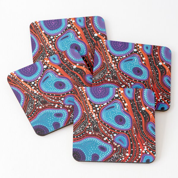 Item preview, Aboriginal Inspired Dot Art - Water Hubs and Lava Streams designed and sold by GrinGalore.