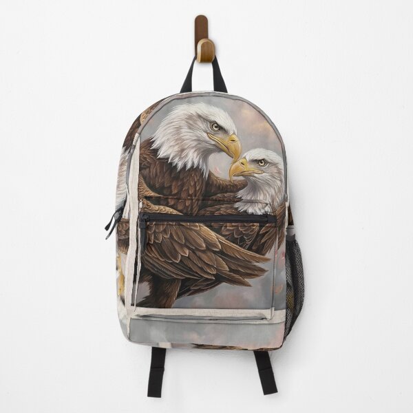 Item preview, Majestic Eagle Couple: A Romantic Wildlife Oil Painting designed and sold by 1111Miracle.