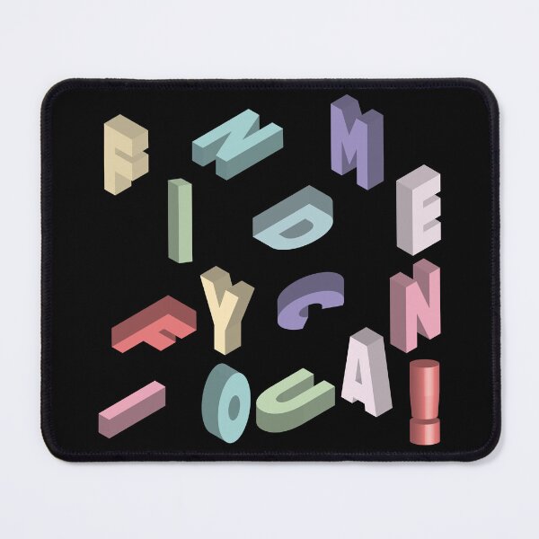 Item preview, Find Me If You Can Scattered Letter Typography Shirt designed and sold by DrTol.