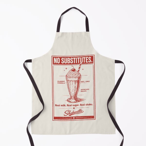 Item preview, No substitutes milkshake Vintage 60s Diner Graphics designed and sold by CamaleonDesigns.