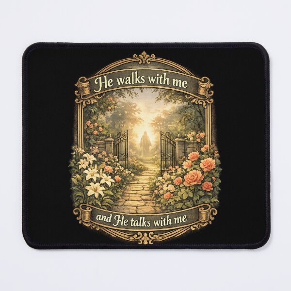 Item preview, He Walks With Me And He Talks With Me Christian Design designed and sold by LanternForge.