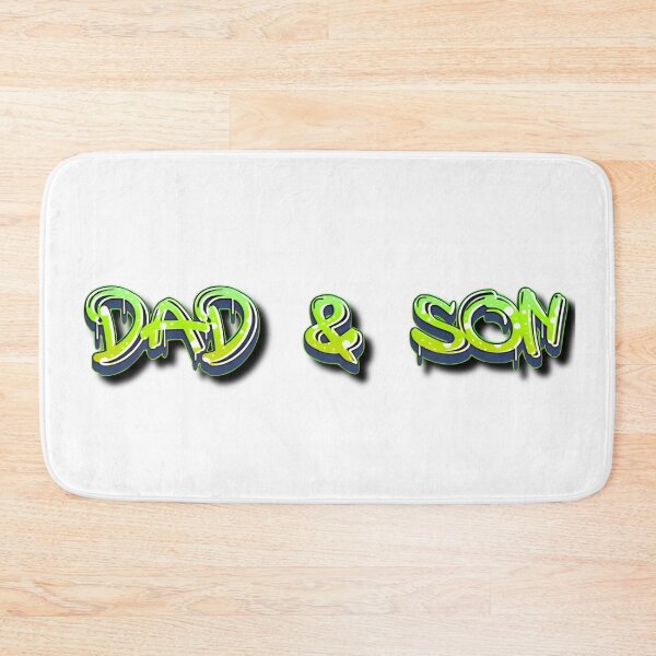 Item preview, Dad & Son Graffiti Urban Style Neon Green Dripping Typography designed and sold by VibranPalette.