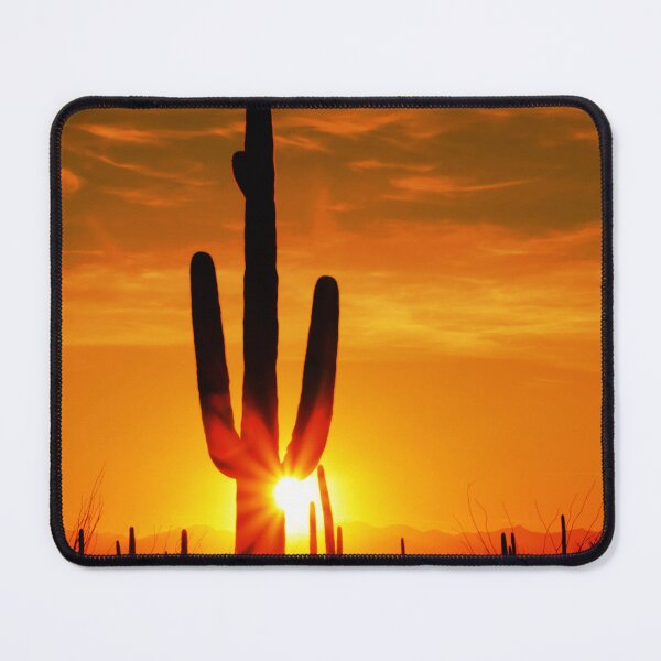 Item preview, Iconic "sunburst" through saguaro cactus designed and sold by "sensesillusion" - Nature Images Art Prints .