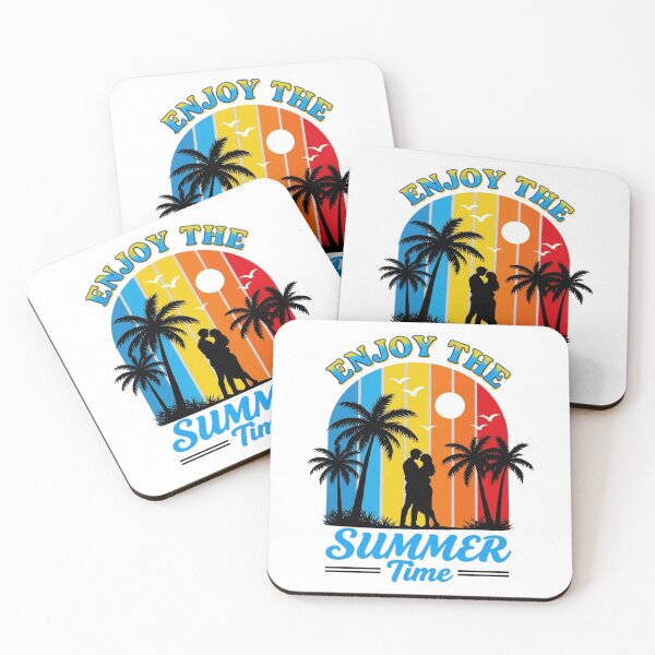 Item preview, Retro Summer Sunset Silhouette with Palm Trees and Couple designed and sold by vibes-studio1.