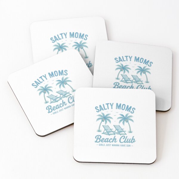 Item preview, Salty Moms Beach Club — Retro Tropical Palm Tree and Beach Chair Illustration designed and sold by Colorful-Garden.